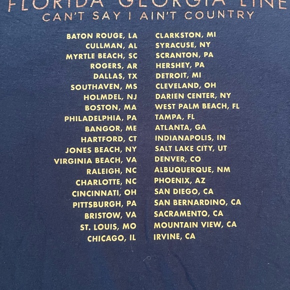 Florida Georgia Line T Shirt Can’t Say I Ain’t Country Tour Merch Shirt Large - Picture 5 of 7